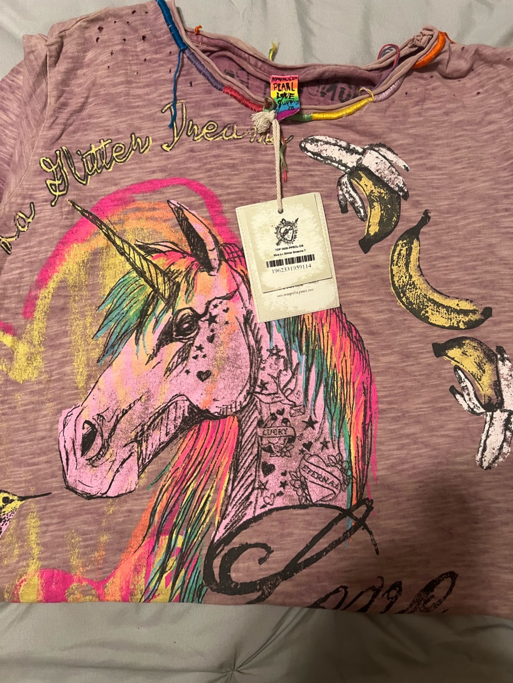 Magnolia Pearl Pink Graphic Unicorn Short Sleeve Tee
